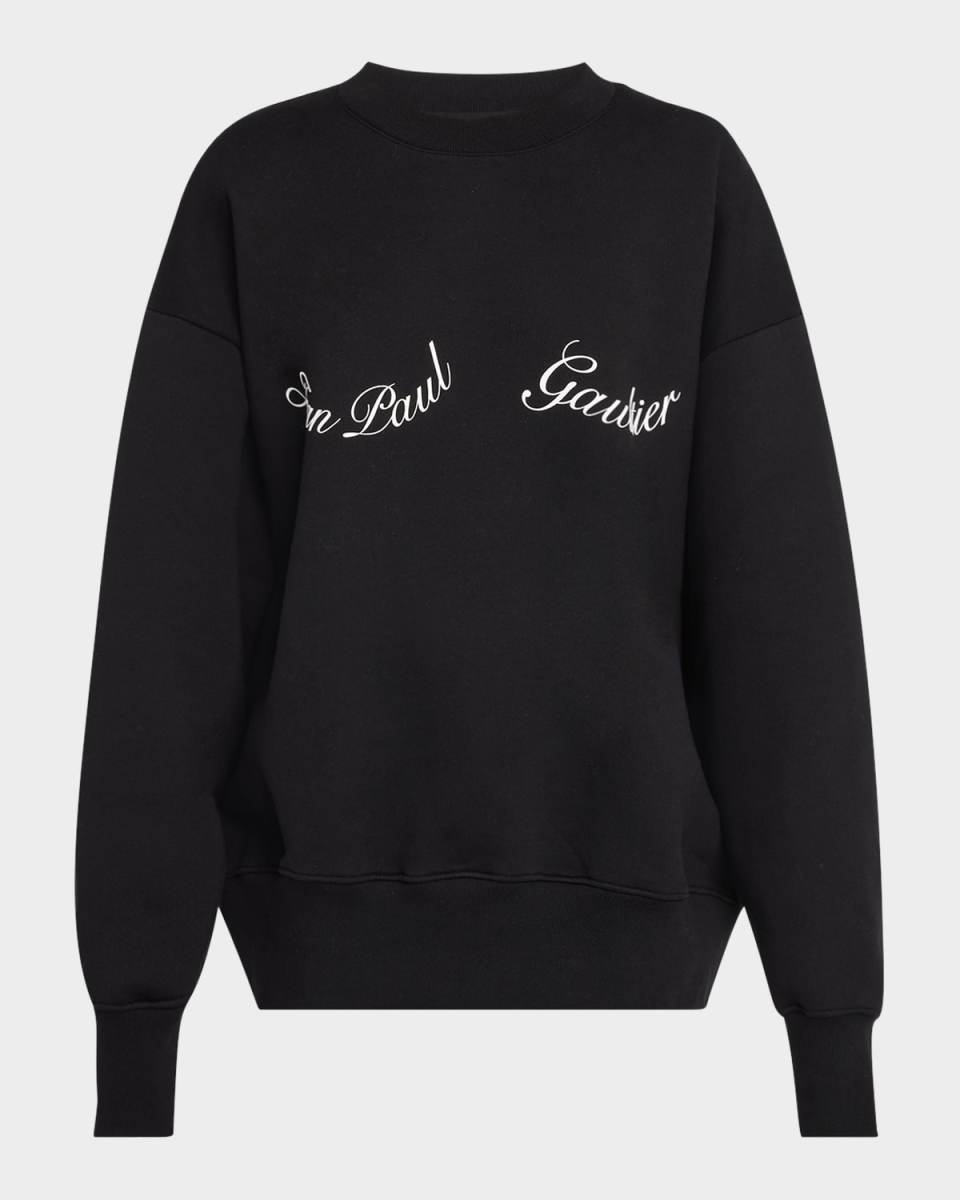 Logo-Print Oversized Crewneck Sweatshirt